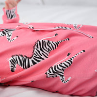 Unisex Baby Cotton Sleepsuit (Onesie) – Pink Zebra Print