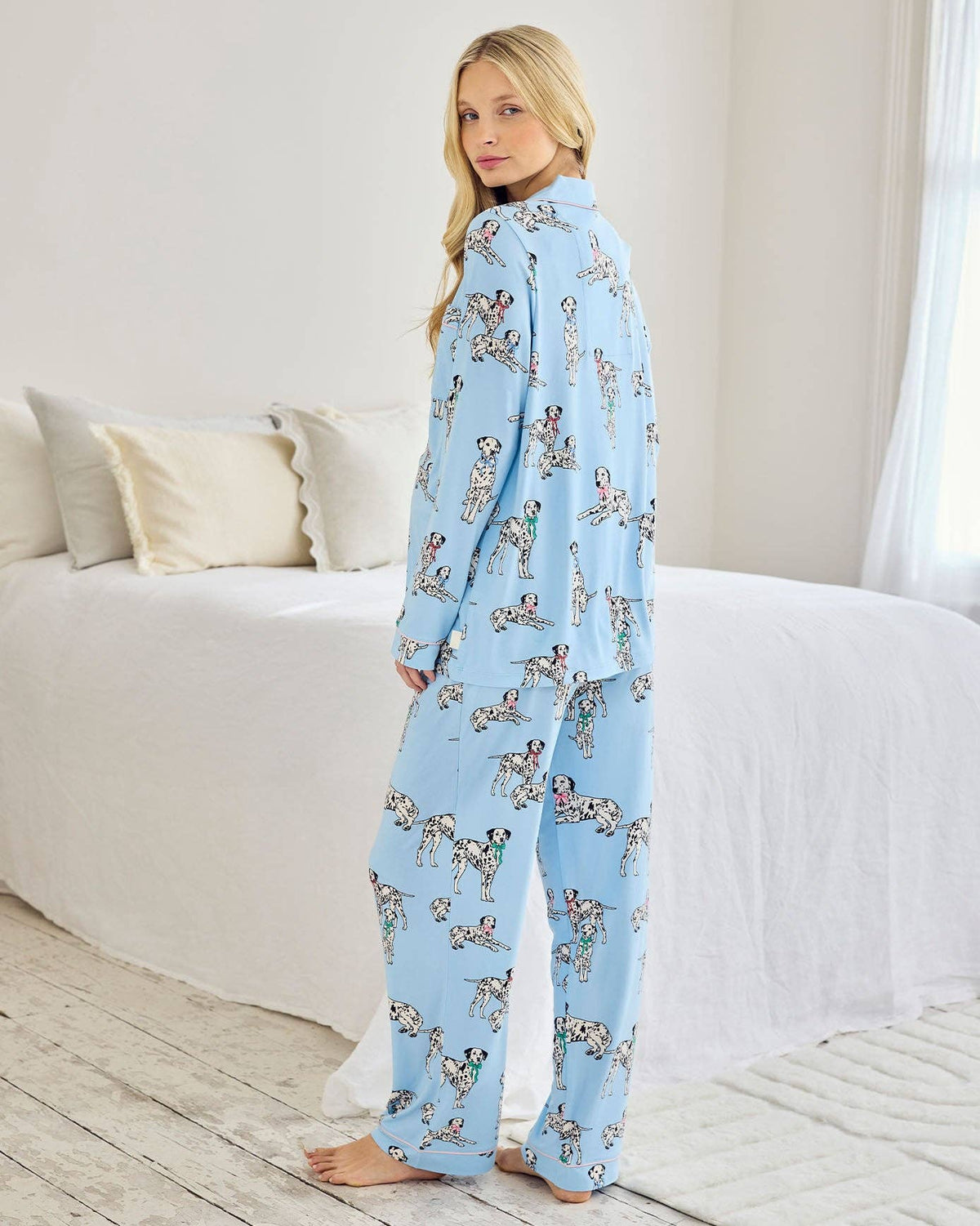 Maternity Dalmatian Dogs Print Long Pyjama Set