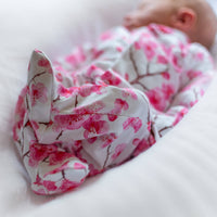 Unisex Baby Cotton Sleepsuit (Onesie) – Cherry Blossom Print