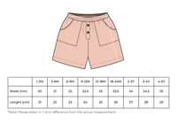Baby / Kids Shorts Apricot 100% Cotton OEKO-TEX