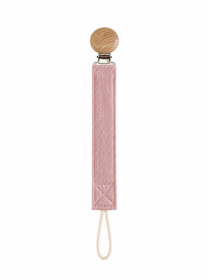 Pacifier holder in organic cotton with anti-loss clip