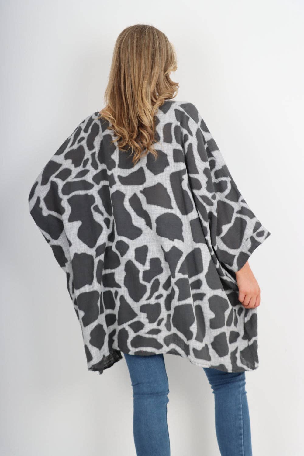 Italian Animal Print Oversized Boxy Top