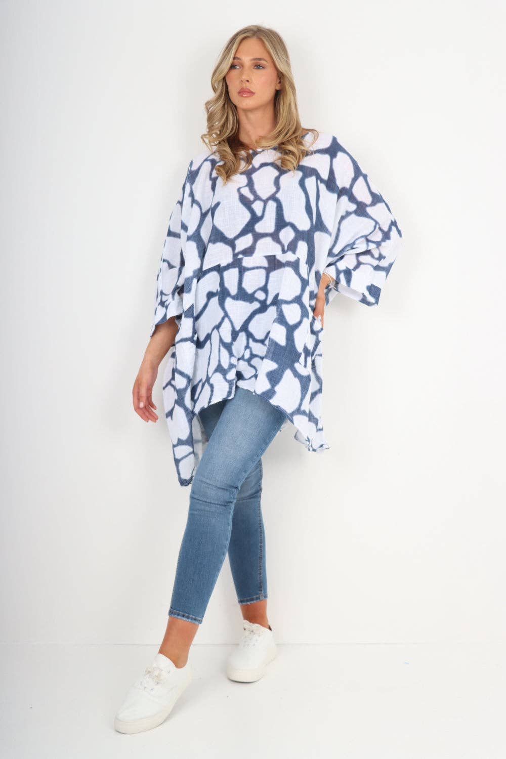 Italian Animal Print Oversized Boxy Top