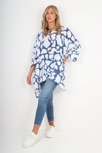 Italian Animal Print Oversized Boxy Top