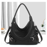 Big Slouch Bag with Braid and Buckle Details-A91150