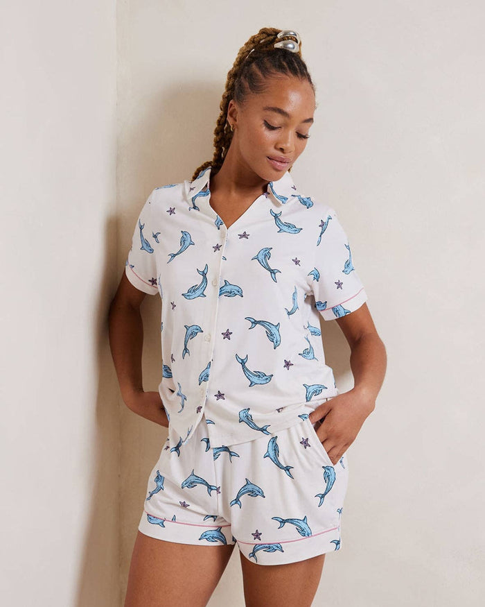 Dolphin Print Short Pyjama Set