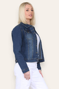 Kurt Muller Mid Denim Blue Cotton Stretch Jacket