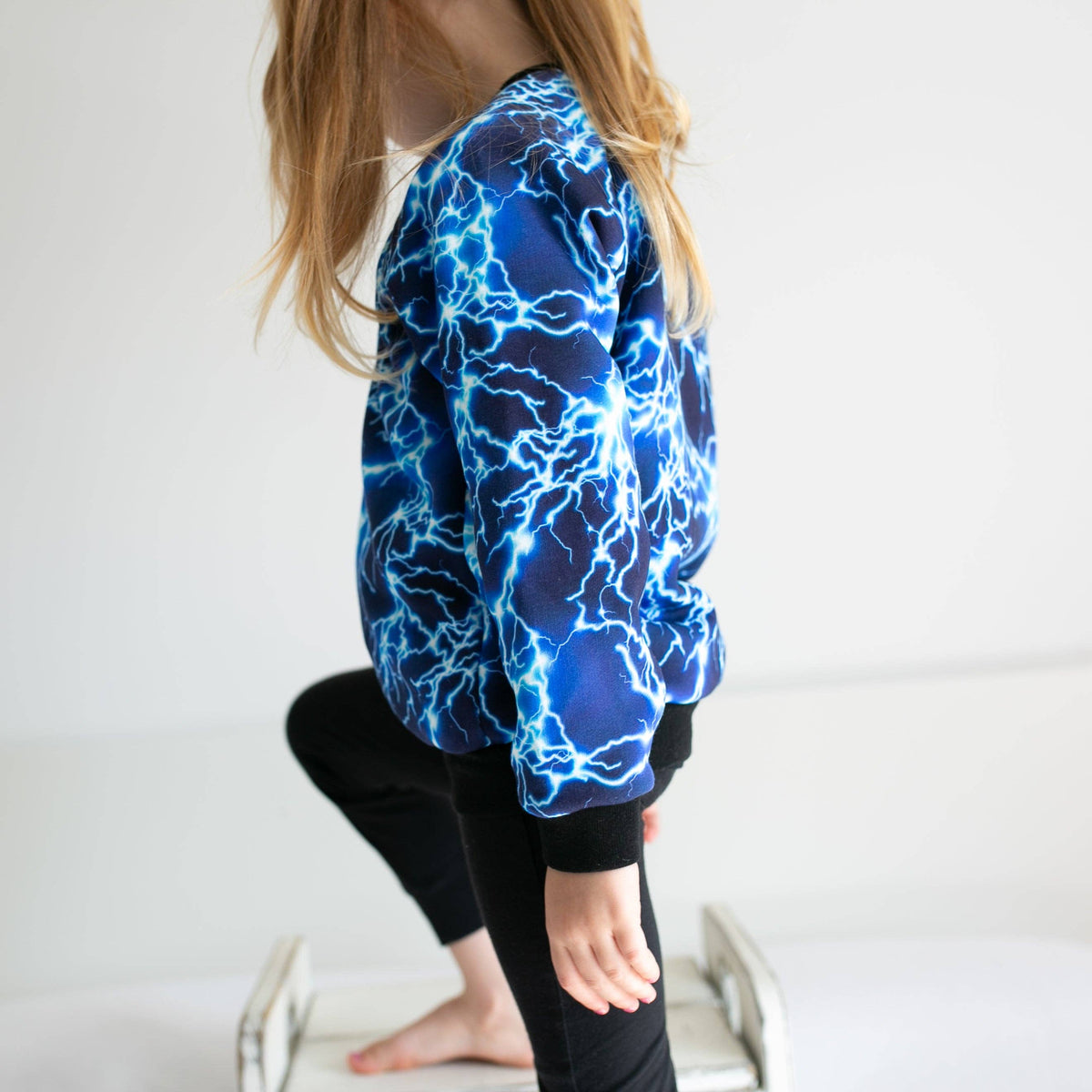 Unisex Kids Lightning Bomber Jacket – Lightweight Fleece