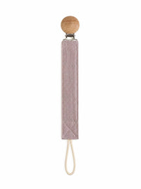 Pacifier holder in organic cotton with anti-loss clip