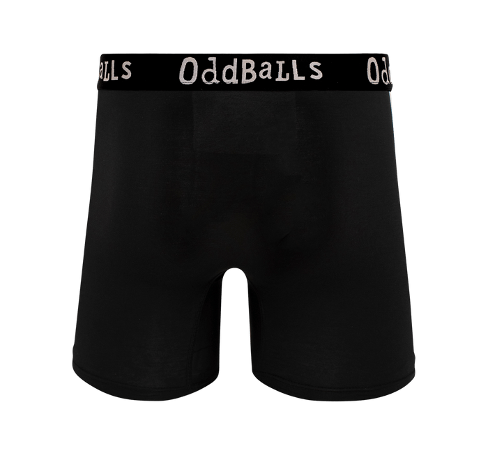 Mens Bamboo Boxer Shorts - Classic Black