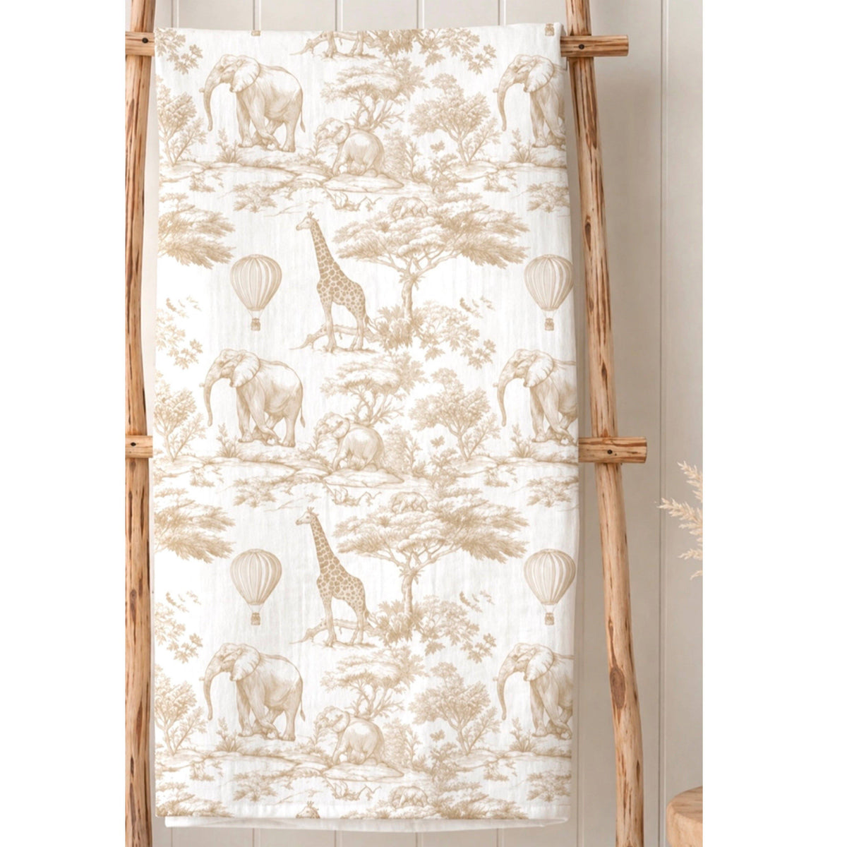 Toile de Jouy Safari Baby Muslin