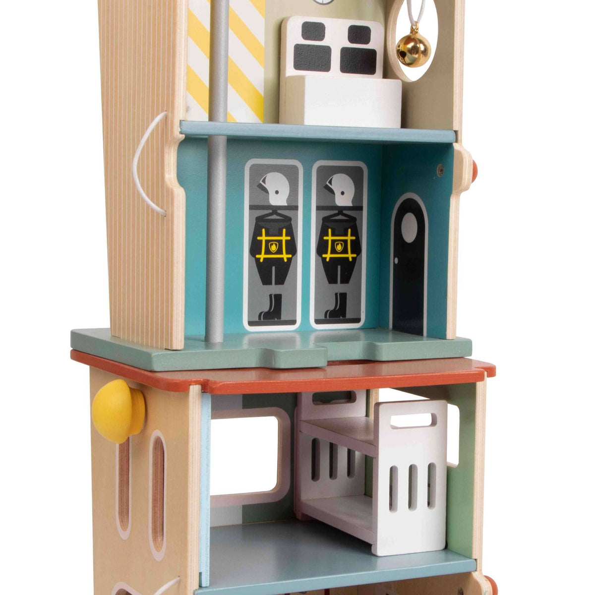 Classic World Wooden Fire Station – Kids Pretend Play Set