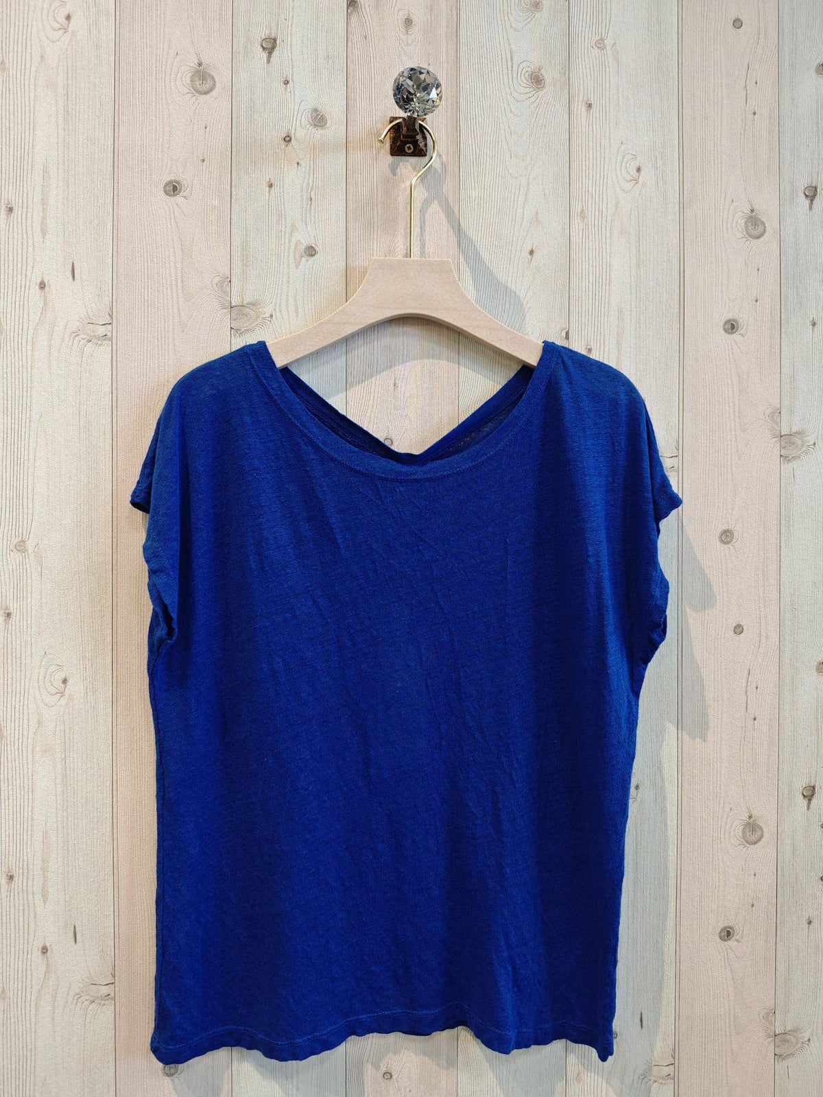 BASIC U-NECK T-SHIRT 100% LINEN Ref-2295