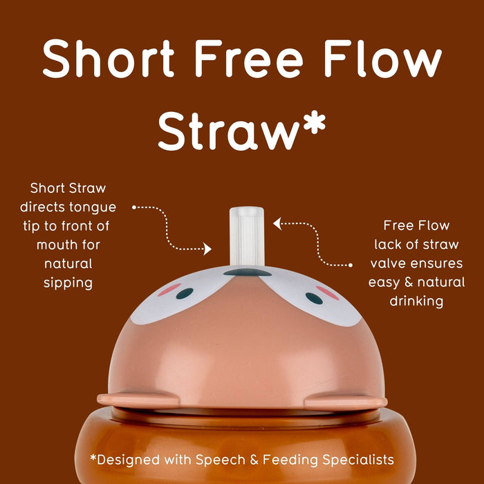 Tall Tippy Up Sippy Cup, with Weighted Straw (Valve Free), Fergus Fox, 300ml, Series 3