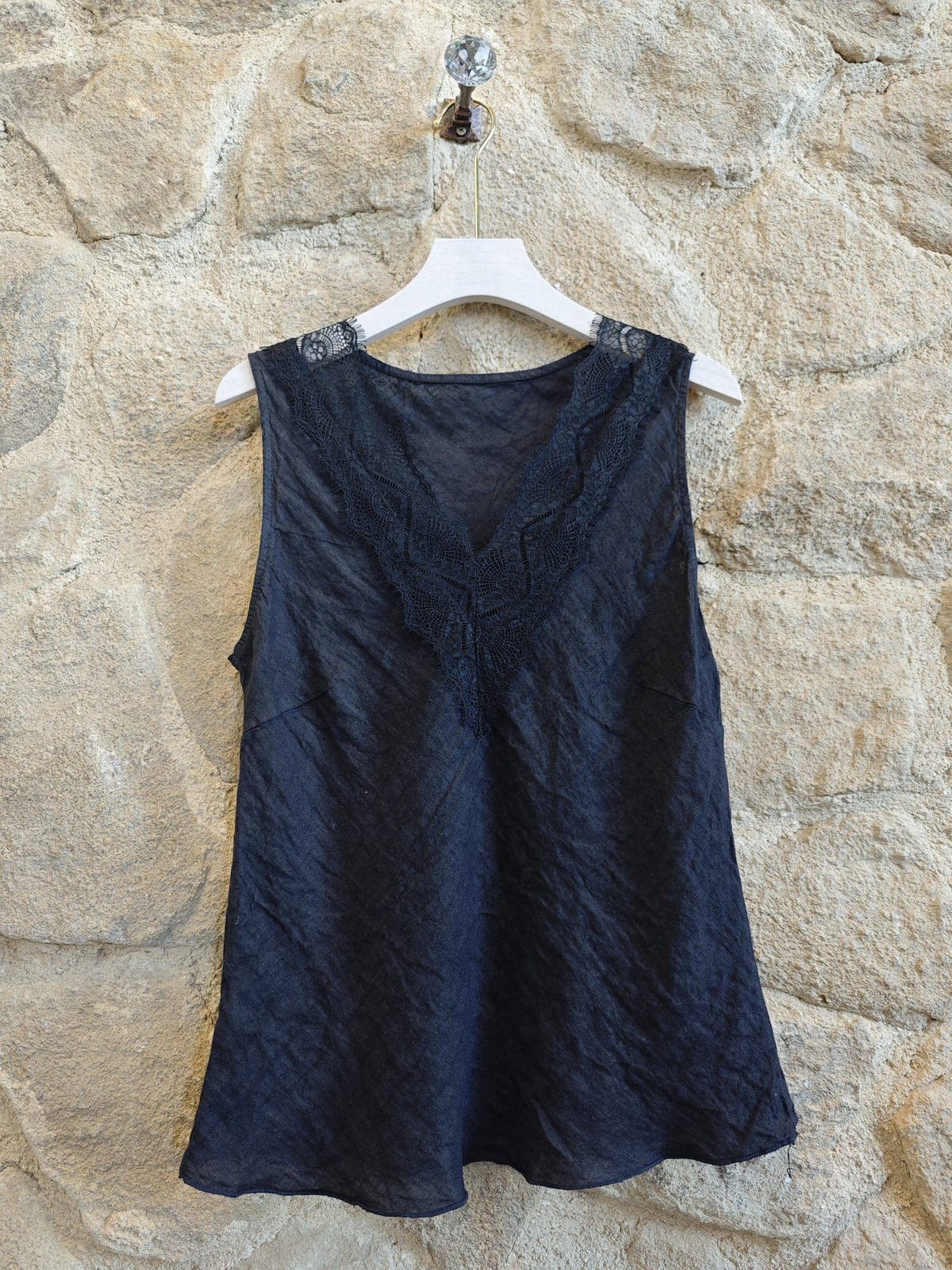 100% Linen V Neck Vest T-shirt Ref-23469