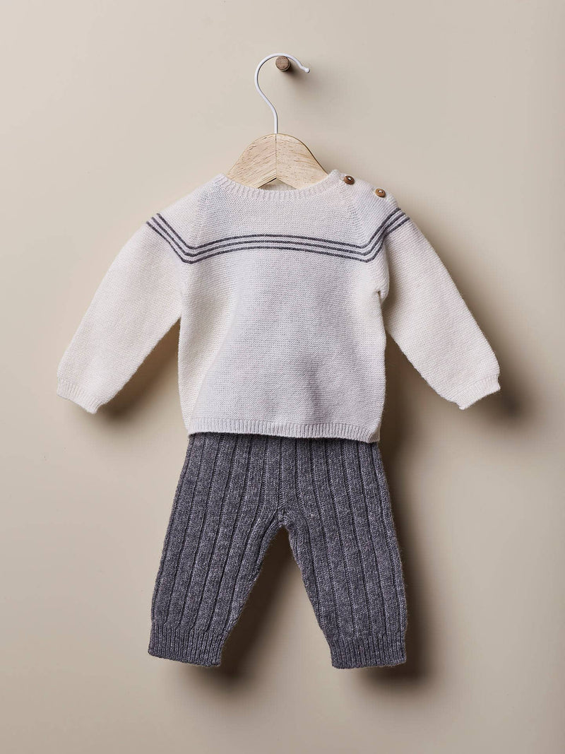 LOVE ON WINTER DAYS- Sweater with shoulder opening knitted in Merino wool