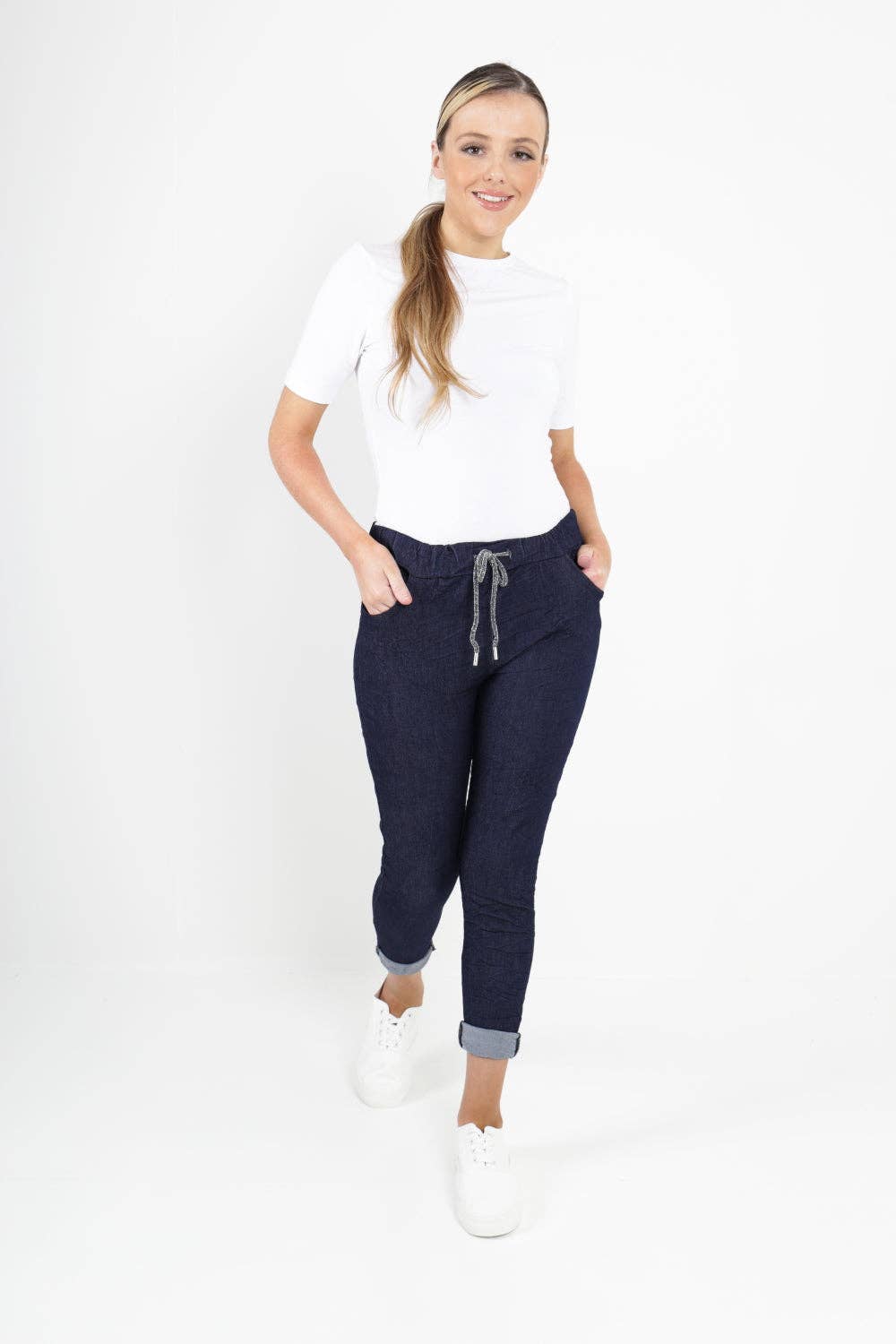 Italian Denim Look Stretch Magic Pants