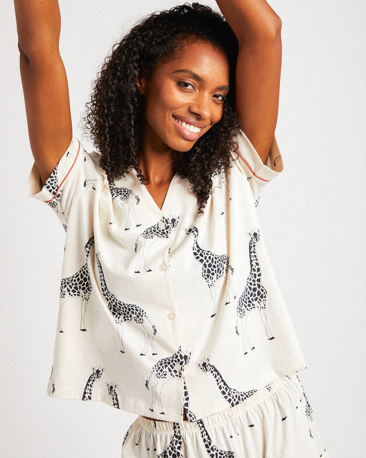 Chelsea Peers - Organic Cotton Giraffe Print Short PJ Set