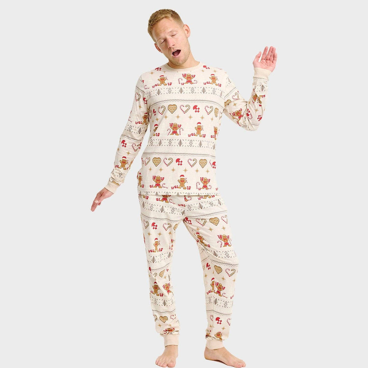 Christmas Cookie Pajamas Beige – Men