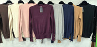 Gold Button Soft Turtle Neck Fine Knit