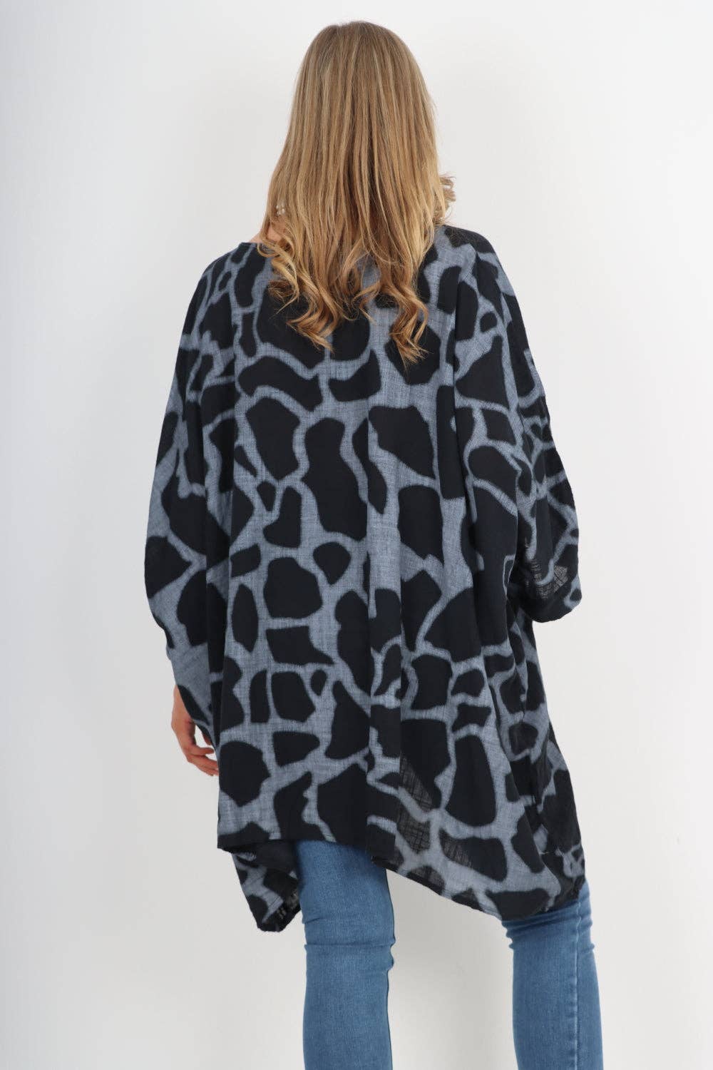 Italian Animal Print Oversized Boxy Top