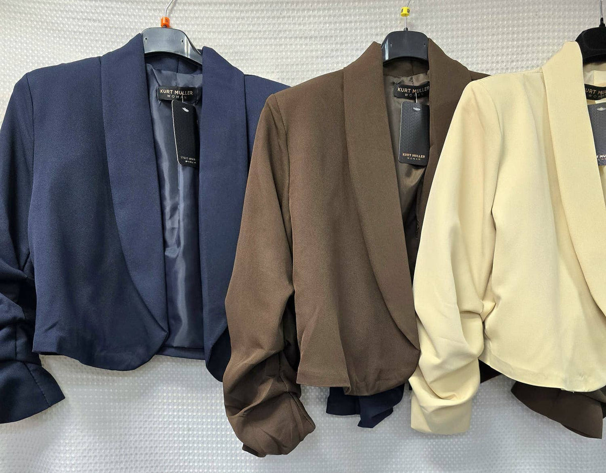 Short Rouched Bolero Cropped Blazer