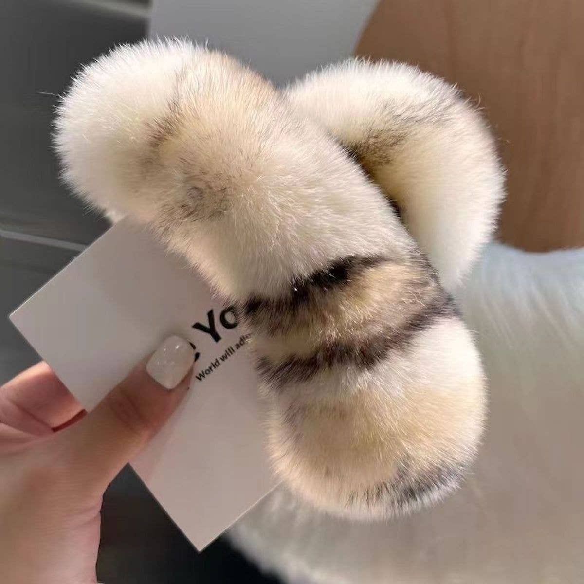 Faux Fur Plush Hair Claw Clip