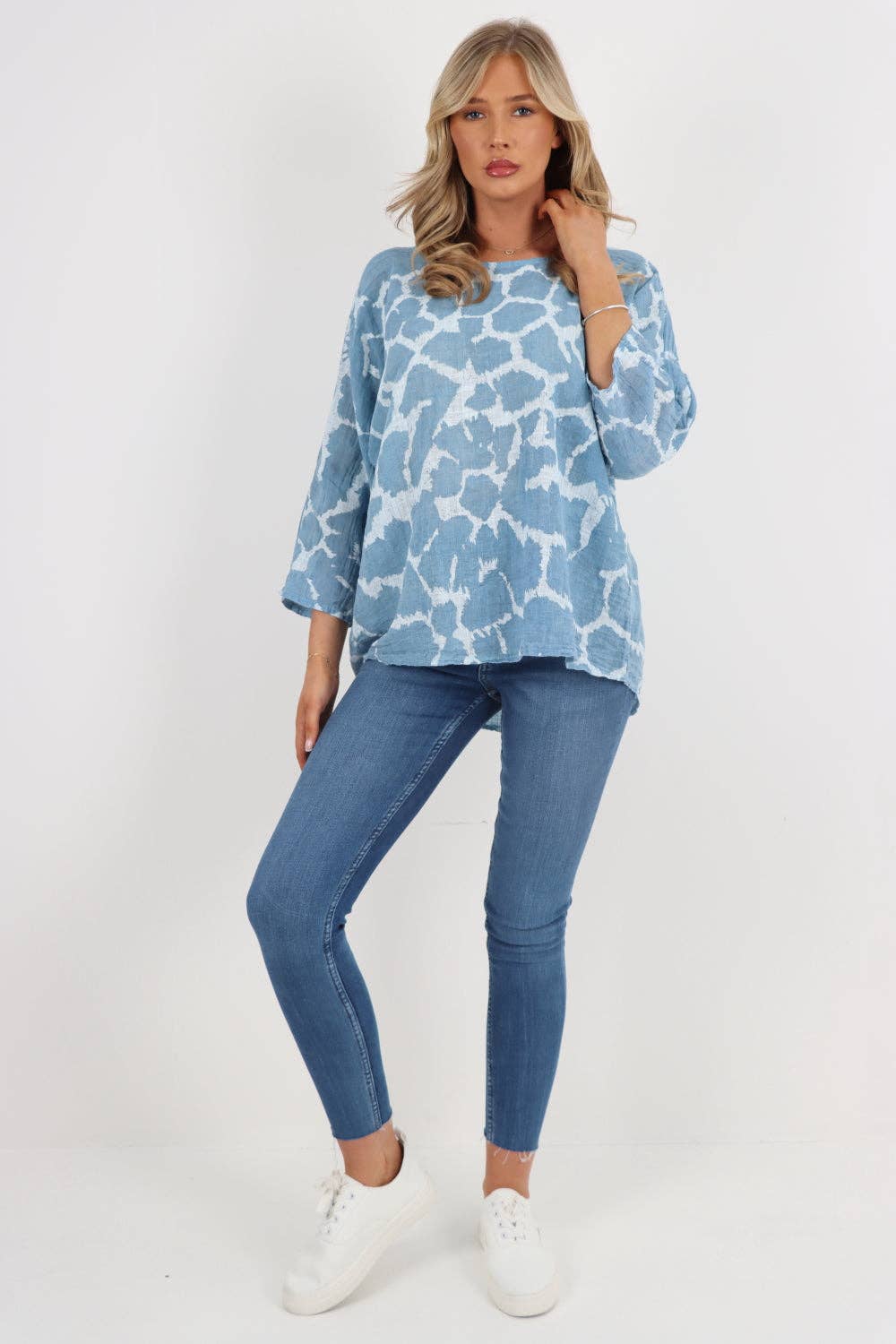 Italian Animal Print Cotton Top