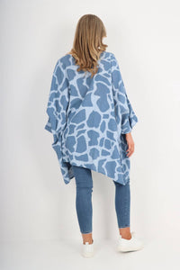 Italian Animal Print Oversized Boxy Top