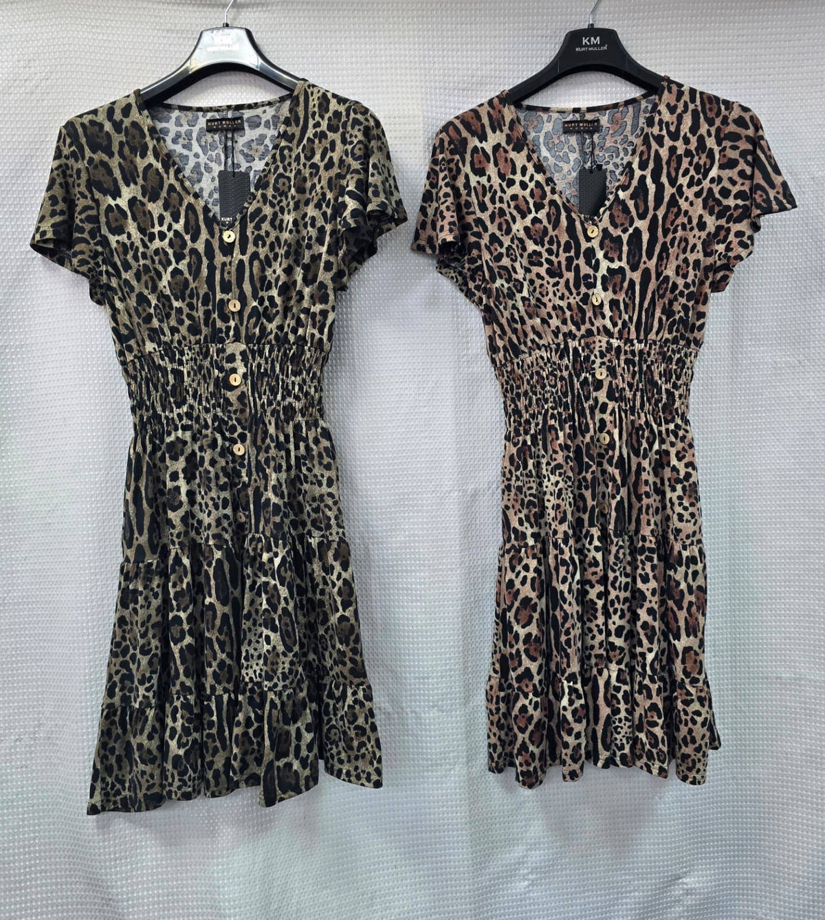 Jaguar Animal Print V Midi Dress