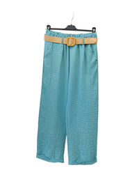 Italian One Size Light Weight Linen Trousers +Belt