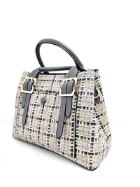 Medium Size Multicolour Front Pocket Two-toned Tote Bag
