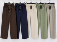 Plain Wide Leg Stretch Magic Trousers