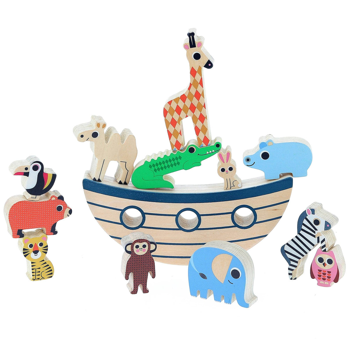 Vilac - Animals Ark Wooden Balance Toy Game