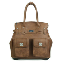 High Quality Vegan Leather big tote bag Trolley Bag- T101