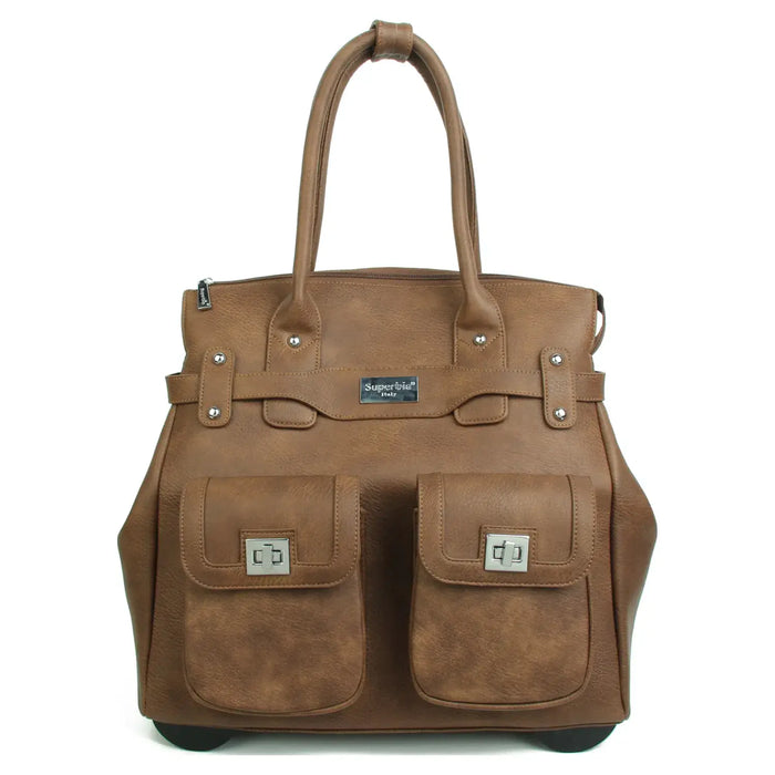 High Quality Vegan Leather big tote bag Trolley Bag- T101