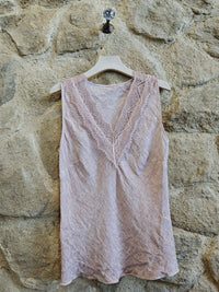 100% Linen V Neck Vest T-shirt Ref-23469