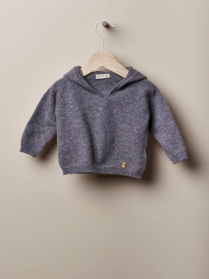 LOVE IN WINTER - Hooded Sweater in Merino Wool