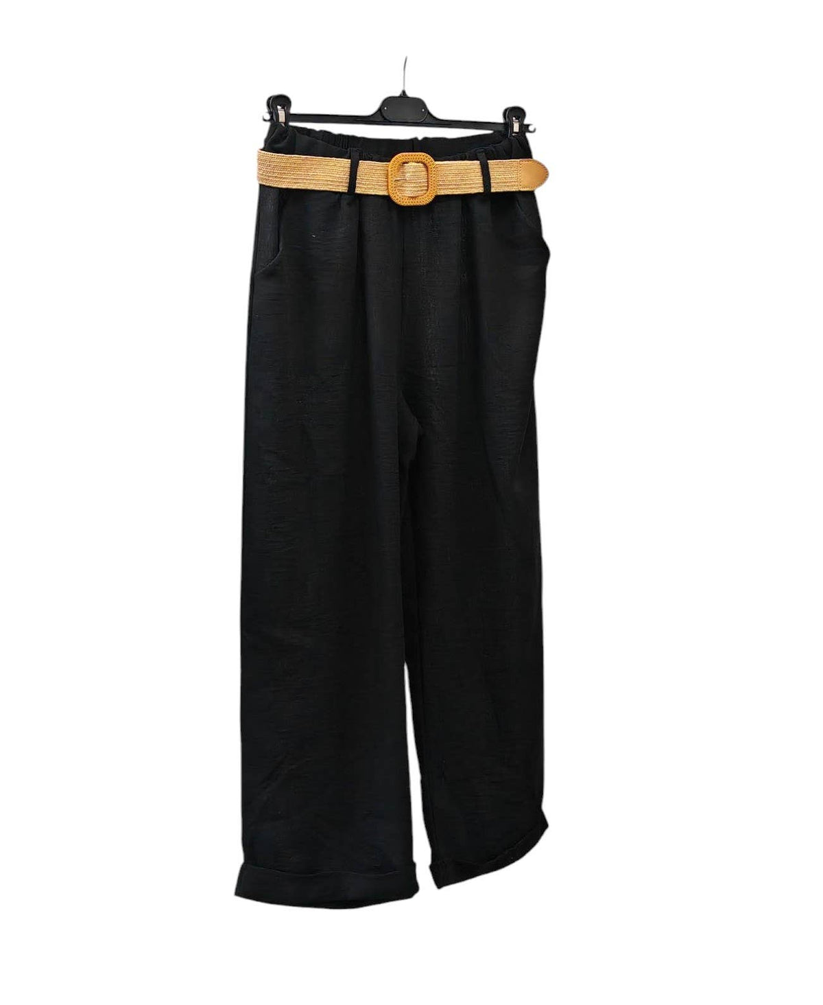 Italian One Size Light Weight Linen Trousers +Belt