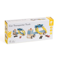 Classic World Wooden FSC Car Transporter Kids Toy Truck