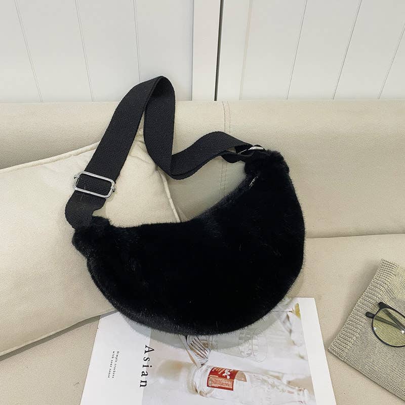Soft Faux Fur Cross Body Bag Chest Bag