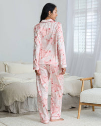 Chelsea Peers - Satin Christmas Letter to Santa Print Long Pyjama Set