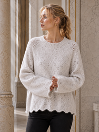 Pointelle Openwork Knitted Jumper