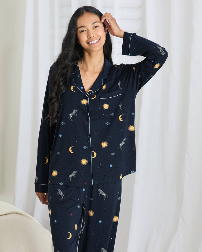 Chelsea Peers - TENCEL™ Modal Celestial Zebra Long Pyjama Set