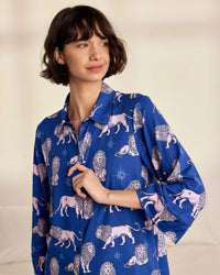 Moonlit Lion Print Long Pyjama Set