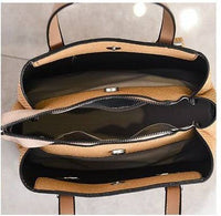 Classic Silver Hardware Medium Size 3 compartment Tote Bag