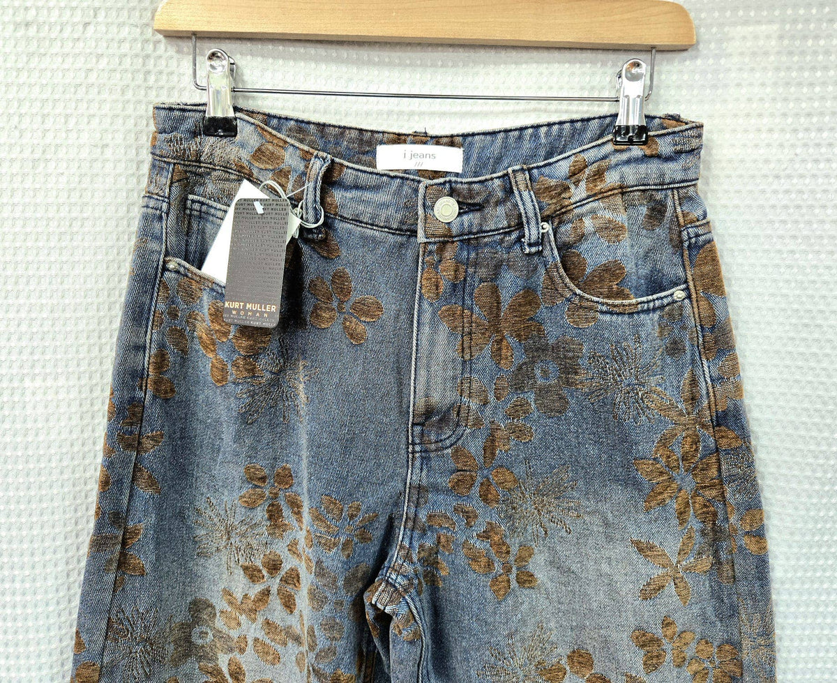 Velour Floral Cotton Denim Inspired Jean