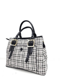 Medium Size Multicolour Front Pocket Two-toned Tote Bag