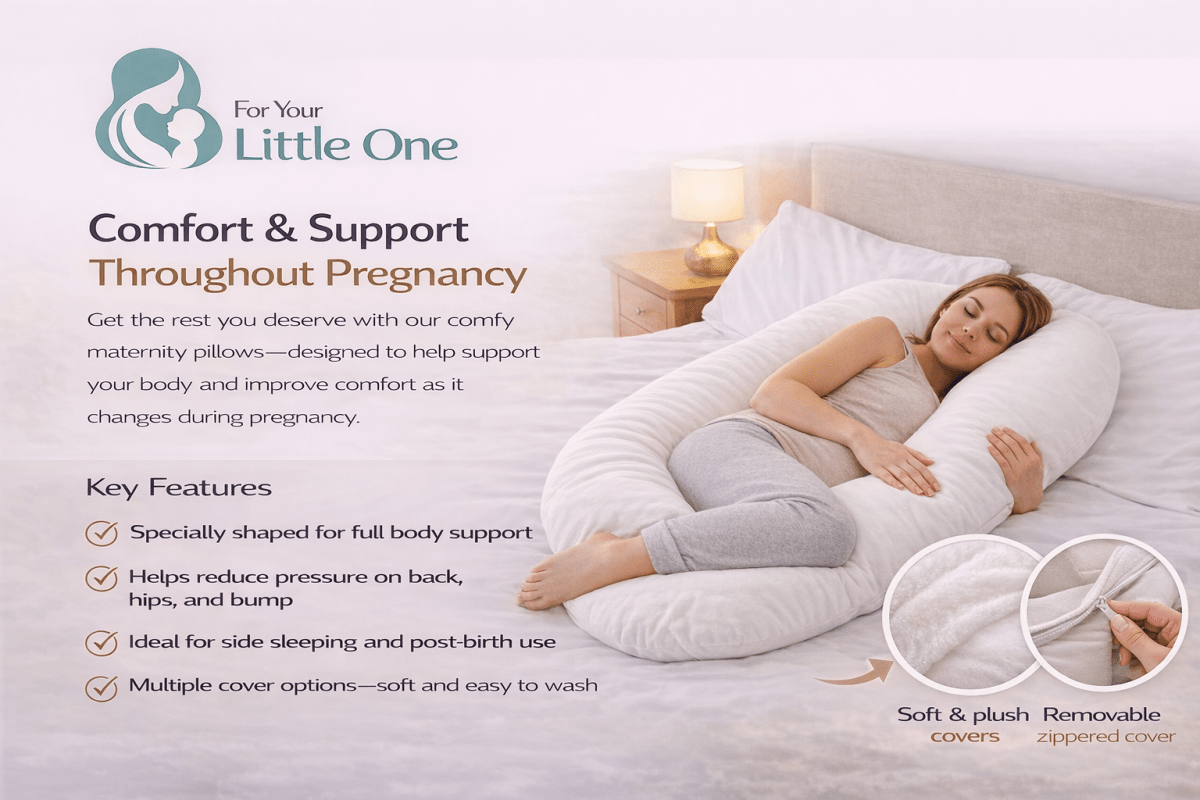 9 Ft Maternity Pillow And Case - Grey