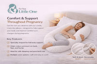 9 Ft Maternity Pillow And Case - Grey